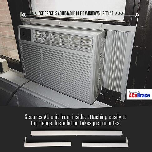 ACe BRACE Air Conditioner Support for Standard Window Air Conditioners Universal AC Window Bracket- Air Conditioner Support - Window Guard and Air Conditioner Support. in Saudi Arabia