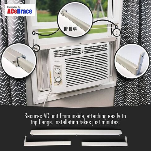 ACe BRACE Air Conditioner Support for Standard Window Air Conditioners Universal AC Window Bracket- Air Conditioner Support - Window Guard and Air Conditioner Support. in Saudi Arabia