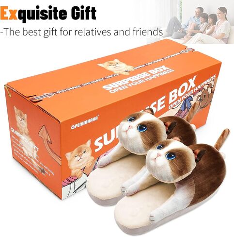 Infaccial Cute Cat fuzzy Plush Home Soft comfy Slippers for women,bedroom pillow slippers,house shoes for women,funny gift ideas, for girls,gift ideas, for mom,mens slippers in Saudi Arabia
