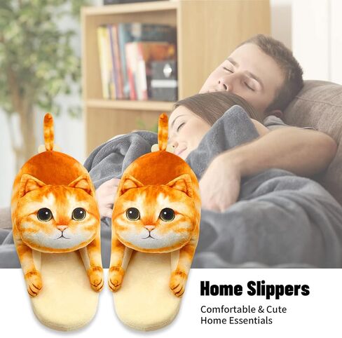 Infaccial Cute Cat fuzzy Plush Home Soft comfy Slippers for women,bedroom pillow slippers,house shoes for women,funny gift ideas, for girls,gift ideas, for mom,mens slippers in Saudi Arabia