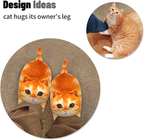 Infaccial Cute Cat fuzzy Plush Home Soft comfy Slippers for women,bedroom pillow slippers,house shoes for women,funny gift ideas, for girls,gift ideas, for mom,mens slippers in Saudi Arabia