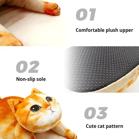 Infaccial Cute Cat fuzzy Plush Home Soft comfy Slippers for women,bedroom pillow slippers,house shoes for women,funny gift ideas, for girls,gift ideas, for mom,mens slippers in Saudi Arabia