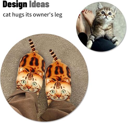 Infaccial Cute Cat fuzzy Plush Home Soft comfy Slippers for women,bedroom pillow slippers,house shoes for women,funny gift ideas, for girls,gift ideas, for mom,mens slippers in Kuwait