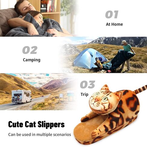 Infaccial Cute Cat fuzzy Plush Home Soft comfy Slippers for women,bedroom pillow slippers,house shoes for women,funny gift ideas, for girls,gift ideas, for mom,mens slippers in Kuwait