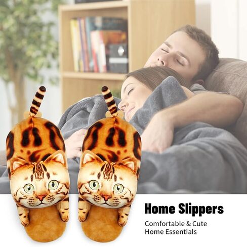 Infaccial Cute Cat fuzzy Plush Home Soft comfy Slippers for women,bedroom pillow slippers,house shoes for women,funny gift ideas, for girls,gift ideas, for mom,mens slippers in Kuwait