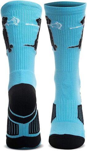 ChalkTalk SPORTS Lacrosse Athletic Mid-Calf Woven Socks | Lacrosse Dog Socks | Adult Size in Saudi Arabia