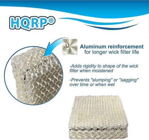 HQRP 4-Pack Wick Filter Compatible with Sears Kenmore 14102, 14112, 14120, 144115, 29557 Humidifier, 14809 Replacement in Kuwait