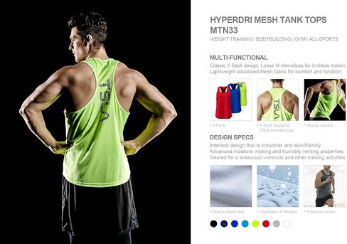 TSLA 3 Pack Men's Dry Fit Y-Back Muscle Workout Tank Tops, Athletic Training Gym Tank Top, Sleeveless Bodybuilding Shirts in Saudi Arabia
