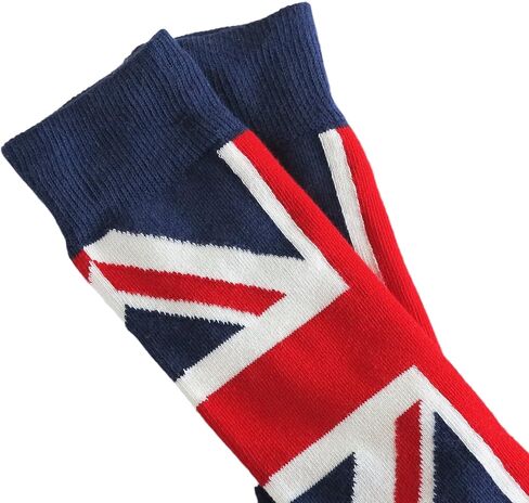 Vangobeauty British Flag Argyle Men Women Combed Cotton Socks Made In USA in Saudi Arabia