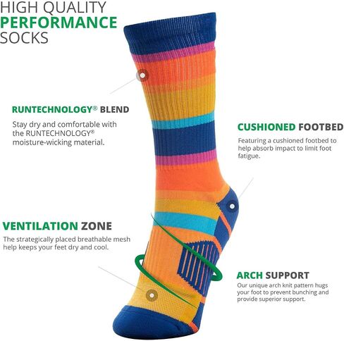 ChalkTalkSPORTS Girls Lacrosse Athletic Mid-Calf Woven Socks | Multicolored in Kuwait
