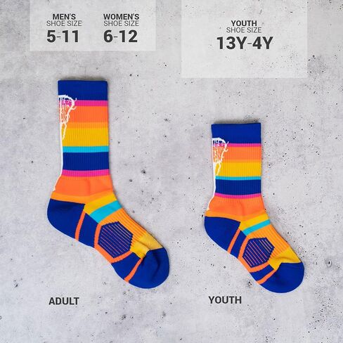 ChalkTalkSPORTS Girls Lacrosse Athletic Mid-Calf Woven Socks | Multicolored in Kuwait