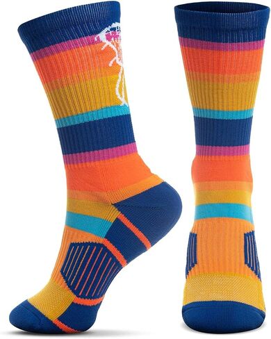 ChalkTalkSPORTS Girls Lacrosse Athletic Mid-Calf Woven Socks | Multicolored in Kuwait