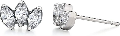 Limerencia Pure Titanium Hypoallergenic Earrings | CZ Crown Cubic Zirconia | Implant Grade Piercing jewelry| Suitable for Sensitive Ears Delicate Jewelry in Saudi Arabia