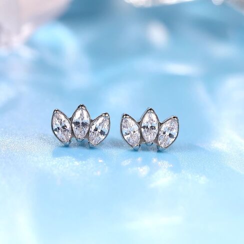 Limerencia Pure Titanium Hypoallergenic Earrings | CZ Crown Cubic Zirconia | Implant Grade Piercing jewelry| Suitable for Sensitive Ears Delicate Jewelry in Saudi Arabia