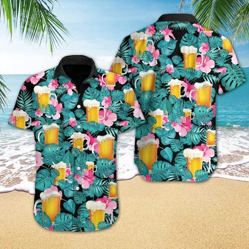 Food Juice Hawaiian Shirts for Men - Tropical Button Down Mens Hawaiian Shirts Short Sleeve Series 43 in Saudi Arabia