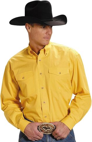 Roper Men's Solid Amarillo Collection Long Sleeve Western Shirt in Kuwait