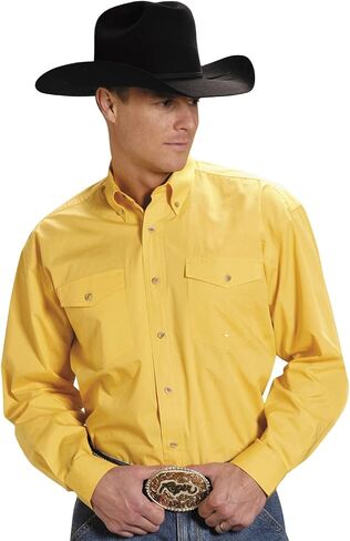 Roper Men's Solid Amarillo Collection Long Sleeve Western Shirt in Kuwait