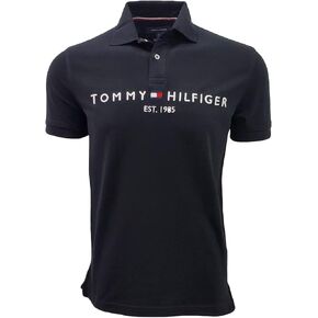 قميص بولو شبكي بشعار الجرافيك مطرز للرجال من Tommy Hilfiger in Kuwait
