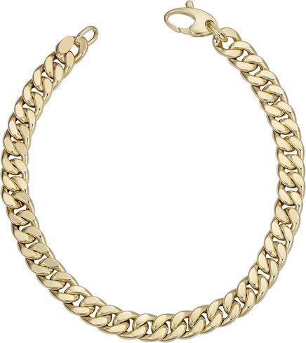سوار Kooljewelry للرجال من الذهب الأصفر عيار 14k (6.2 مم، 8.5 بوصة) in Saudi Arabia