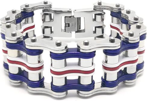 Mens Bikers Bracelet of Stainless Steel Masculine Style Motorcycle Bike Chain Bracelets 8.25 inch in Saudi Arabia