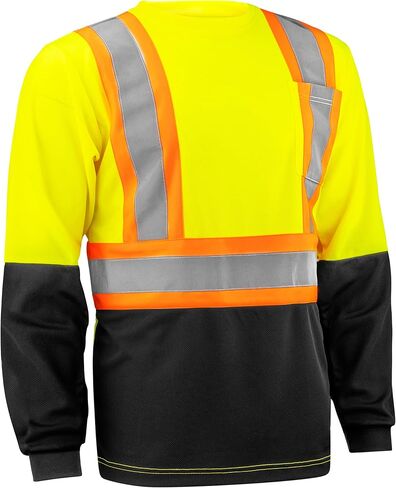 North 15 Hi Vis T-Shirt - Safety Shirt, ASNI Class 3 Reflective Safety Long Sleeve T-Shirt in Saudi Arabia