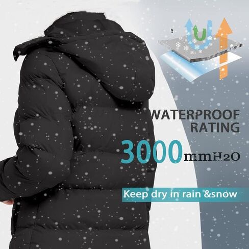YEABEDA Mens Winter Outdoor Coat, Heavy Weight Hooded Puffer Jacket, Windbreaker for Men in Saudi Arabia
