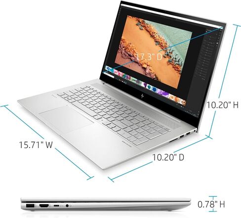 Latest HP Envy Laptop | 17.3" FHD IPS Touchscreen | Intel 10-Core i7-1255U | NVIDIA Geforce MX550 | 64GB DDR4 2TB SSD | WiFi 6E | Backlit KB | Fingerprint | Thunderbolt 4 | Windows 10 Pro in Saudi Arabia