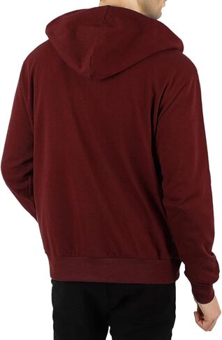 Mens Slim Fit Long Sleeve Lightweight Zip-up Hoodie Mixed Waffle Knit with Kangaroo Pocket in Saudi Arabia