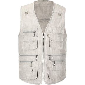 Spanye Men's Vest Outdoor Fishing Photography Safari Vests Jacket Mesh Quick Dry Waistcoat Multi-Pocket in Saudi Arabia