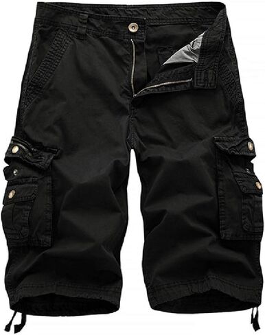 Litteking Men's Camo Cargo Shorts Casual Cotton Twill Camouflage Shorts with Multi-Pockets Outdoor Wear Pnats in Kuwait