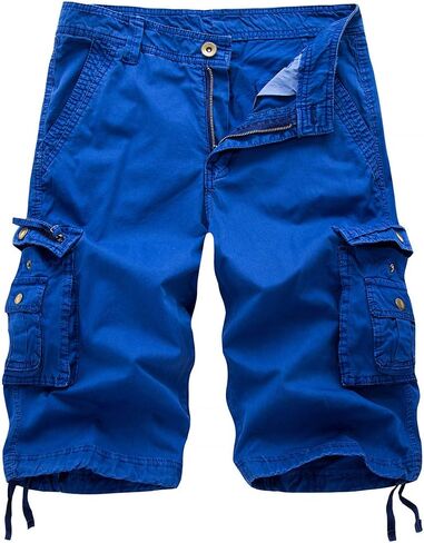 Litteking Men's Camo Cargo Shorts Casual Cotton Twill Camouflage Shorts with Multi-Pockets Outdoor Wear Pnats in Kuwait