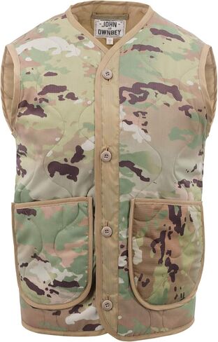 John Ownbey Company Men's Woobie Vest Poncho Liner Quilted Puff Vest Made in USA in Saudi Arabia