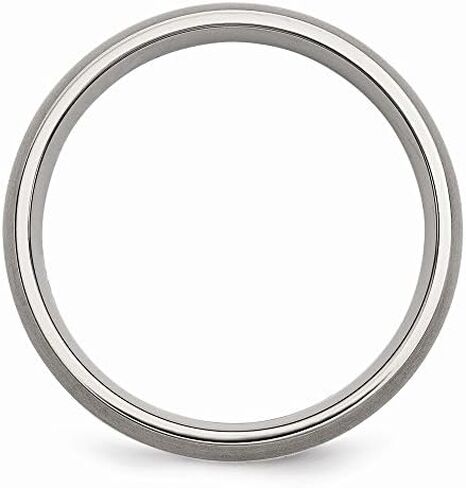 Sonia Jewels Titanium 925 Sterling Silver-Inlay 6mm Matte Brushed Finish Wedding Band Ring in Saudi Arabia