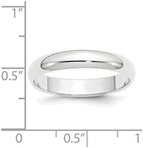 Platinum 4mm Plain Classic Dome Wedding Band Ring in Saudi Arabia