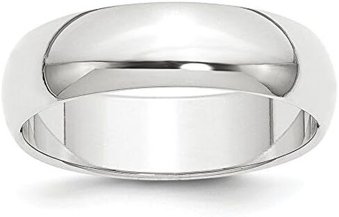 Platinum 6mm Plain Classic Dome Wedding Band Ring in Saudi Arabia