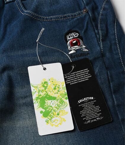 QIBOE Men's Fashion Hip Hop Baggy Jeans Denim in Saudi Arabia