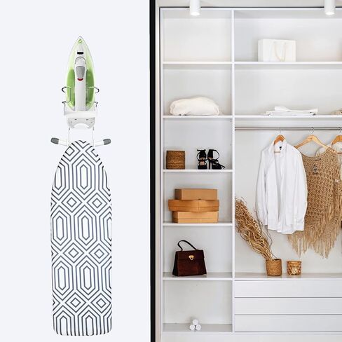 Ironing Board Hanger Wall Mount Electric Iron Holder Iron and Ironing Board Storage Organizer Shelf with Removable Hooks for Household Bathroom Laundry Room (Black) in Saudi Arabia