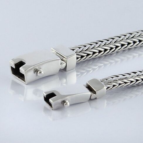 Solid 925 Sterling Silver Small or Big Style Men Bracelet - Size range 7 to 10 inches in Saudi Arabia