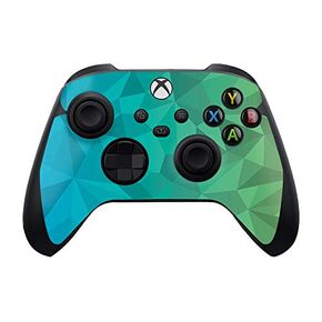 MIGHTY SKINS Skin Compatible with Xbox Series X and S Controller - Blue Green Polygon | Protective, Durable, and Unique Vinyl Decal wrap Cover | Easy to Apply and Change Styles | Made in The USA in Kuwait