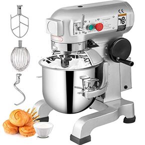Happybuy Commercial Food Mixer 30Qt 1100W 3 Speeds Adjustable 94/165/386 RPM Heavy Duty 110V with Stainless Steel Bowl Dough Hooks Whisk Beater Premium for Schools Bakeries in Kuwait