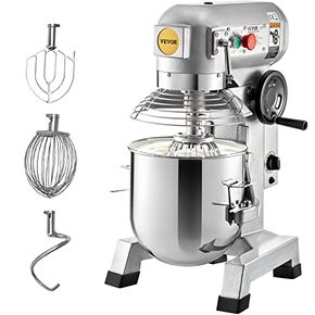 VEVOR Commercial Stand Mixer, 15Qt Stainless Steel Bowl, 500W Heavy Duty Electric Food Mixer with 3 Speeds Adjustable 113/184/341 RPM, Dough Hook Whisk Beater Included, Perfect for Bakery Pizzeria in Saudi Arabia