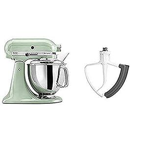 KitchenAid KSM150PSPT Artisan Series 5-Qt. Stand Mixer with Pouring Shield - Pistachio and KitchenAid KFE5T Flex Edge Beater for Tilt-Head Stand Mixers Bundle in Kuwait