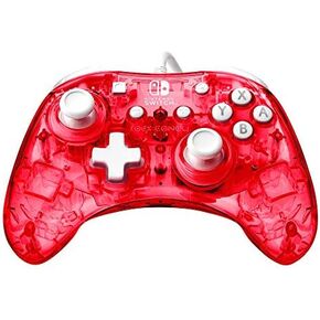 PDP Rock Candy Wired Gaming Switch Pro Controller - Blu-merang Blue / Clear - Licensed by Nintendo - OLED Compatible - Compact, Hard Transparent Plastic Travel Controller - Holiday & Birthday Gifts in Saudi Arabia