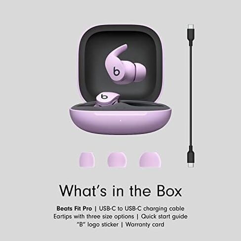 Beats Fit Pro - True Wireless Noise Cancelling Earbuds with $25 Amazon Gift Card - Apple H1 Headphone Chip, Compatible with Apple & Android, Class 1 Bluetooth®, Built-in Microphone - Stone Purple in Saudi Arabia