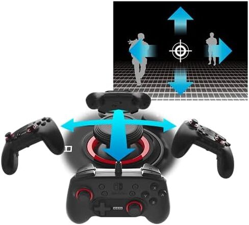 HORI Nintendo Switch HORIPAD Plus+ Wired Controller for first person shooters, battle royales and more - Officially Licensed by Nintendo in Saudi Arabia