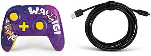 PowerA Enhanced Wireless Controller for Nintendo Switch - Waluigi, Nintendo Switch Lite, Gamepad, game controller, Bluetooth controller, rechargeable in Saudi Arabia