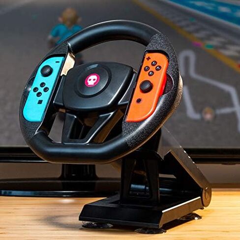 Numskull Nintendo Switch Joy-Con Steering Wheel Table Attachment, Switch Racing Wheel Accessory,Black in Saudi Arabia