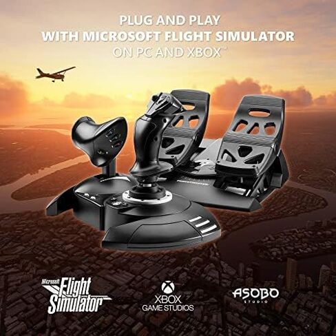 Thrustmaster T.Flight Full Kit X: Complete Kit for Flight Simulation, Joystick and Detachable Throttle, Rudder Pedals with Slide Rails, Compatible with Xbox Series X|S, Xbox One and PC (Xbox One) in Saudi Arabia