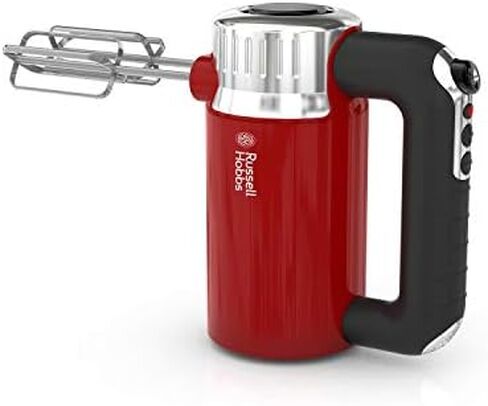 Russell Hobbs MX3100RDR Retro Style Hand Mixer, 4 Speeds + Turbo Boost, Red in Saudi Arabia