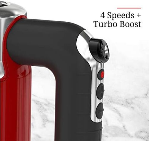Russell Hobbs MX3100RDR Retro Style Hand Mixer, 4 Speeds + Turbo Boost, Red in Saudi Arabia